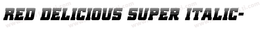 Red Delicious Super Italic字体转换